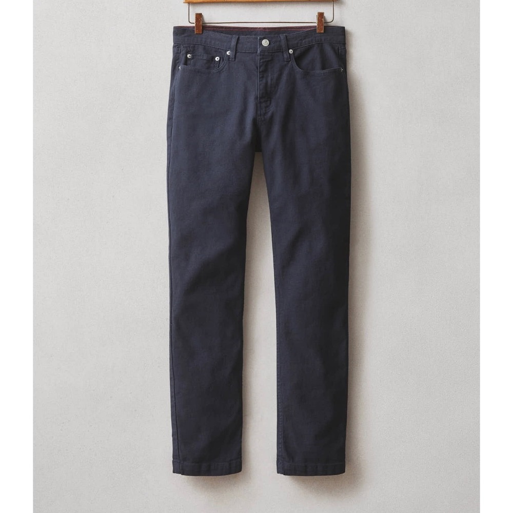 NEW American‎ Giant Mens Roughneck Pants 30W 30L Straight Stretch Navy Blue